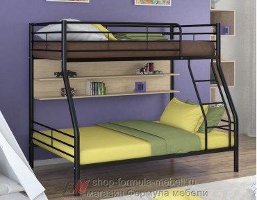 двухъярусная кровать Гранада-2 П цвет чёрный / венге