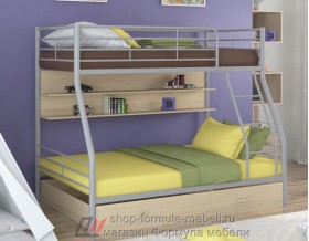 двухъярусная кровать Гранада-2 ПЯ цвет серый / дуб молочный