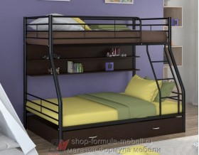 двухъярусная кровать Гранада-2 ПЯ цвет чёрный / венге