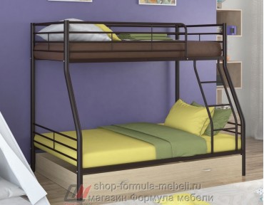 двухъярусная кровать Гранада-2 Я цвет коричневый / дуб молочный