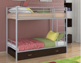 двухъярусная кровать Севилья-3 Я цвет серый / венге, Формула мебели