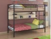 двухъярусная кровать Гранада-3 П цвет коричневый / дуб молочный, Формула мебели