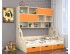 кровать с антресолью Дельта 21.02 полуторка цвет оранжевый, Формула мебели