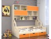 кровать с антресолью Дельта 21.02 полуторка цвет оранжевый, Формула мебели