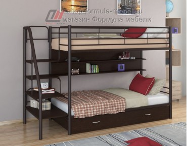 двухъярусная кровать Толедо ПЯ цвет коричневый / венге