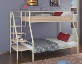 двухъярусная кровать Толедо-1 цвет слоновая кость / дуб молочный, Формула мебели