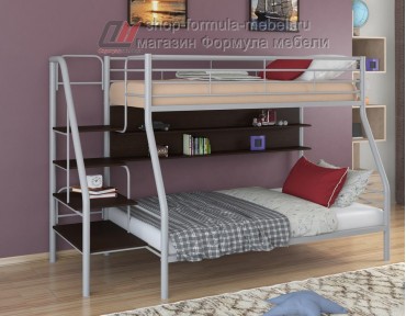 двухъярусная кровать Толедо-1 П цвет серый / венге