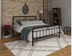 металлическая двухспальная кровать Авила, цвет коричневый