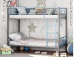двухъярусная кровать Севилья-2-01 цвет серый / голубой, Формула мебели