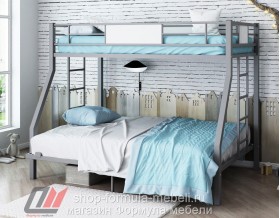 двухъярусная кровать Гранада 1400 цвет серый / белый