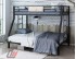 двухъярусная кровать Гранада 1400 цвет чёрный / дуб Айленд