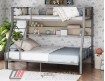 двухъярусная кровать Гранада-1П 140 цвет серый / дуб Сонома