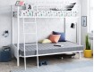 двухъярусная кровать с диваном Мадлен-2 цвет металла белый / серый / белый
