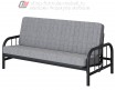 диван-кровать Мадлен-4 металл чёрный, материал серый