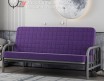 диван-кровать Мадлен-4 металл серый, материал фиолетовый