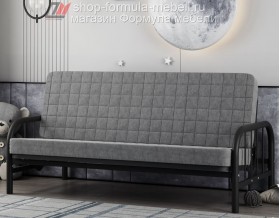 диван-кровать Мадлен-4 металл чёрный, материал серый, производитель Формула мебели