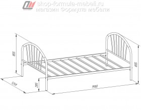 размеры кровати Эвора 120
