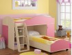 двухъярусная кровать Дюймовочка-5.1 цвет дуб молочный / розовый