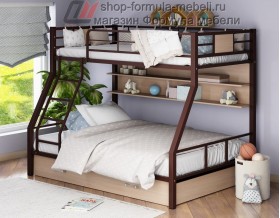 двухъярусная кровать Гранада-1 ПЯ цвет коричневый-дуб молочный