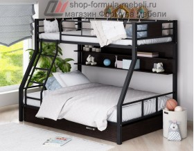 двухъярусная кровать Гранада-1 ПЯ цвет чёрный-венге
