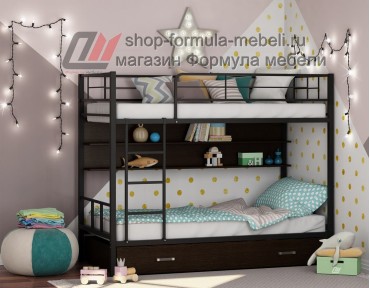 двухъярусная кровать Севилья-2 ПЯ цвет чёрный / венге