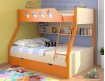 двухъярусная кровать Дельта 20.02 цвет оранжевый / дуб молочный